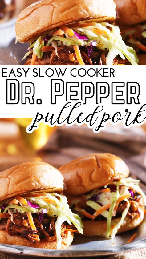 Achieve pulled pork perfection with ease! Try our easy slow cooker Dr. Pepper BBQ pulled pork for a meal that's finger-licking good. 🍖🥤 #PulledPork #CrockPotCooking #BBQDelight #DrPepperBBQ #DeliciousEats Dr Pepper Pulled Pork Crock Pot, Bbq Pork Crockpot, Pulled Pork Crock, Cheap Paleo Meals, Bbq Pulled Pork Slow Cooker, Cheap Vegetarian Meals, Pulled Pork Sandwiches, Pork Sandwiches, Crockpot Pulled Pork