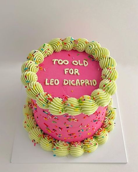 35 Year Old Birthday Cake, 30 Something Birthday Cake, Too Old For Leo Cake, Funny 25th Birthday Cake, Too Old For Leo Dicaprio Cake, 26th Birthday Theme, 25 Bday Cake, Old Cake Design, 30 Bday Cake