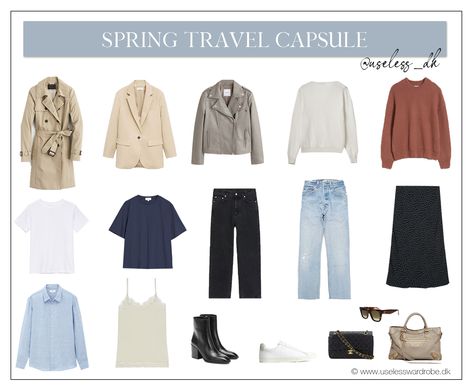 What to pack for a spring weekend away City Break Capsule Wardrobe Spring, City Break Outfit Spring, Spring Travel Capsule, Capsule Wardrobe How To Build A, Clothing Capsule, City Break Outfit, Build A Capsule Wardrobe, Capsule Wardrobe Women, Wardrobe Systems