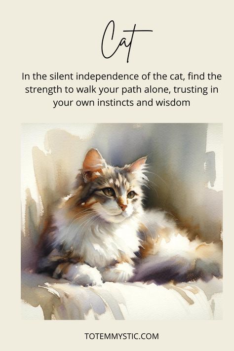 Cats, with their curiosity, independence, and love for adventure, encourage exploration. Look to the cat as a spiritual guide for adventurous journeys. #spirit animal #spiritual meaning #totem #power animal Spirit Animal Quotes, Cat Symbolism, Cat Spirit Animal, Cat Totem, Cat Spirit, Cat Lead, Spiritual Guide, Animal Spirit Guides, Animal Guides