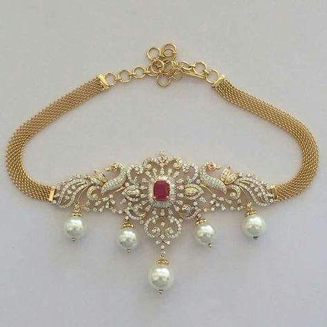 Diamond Chokers, Gold Jewelry Simple Necklace, Wedding Jewellery Collection, Bangles Jewelry Designs, Diamond Jewelry Designs, Gold Jewelry Simple, Gold Jewellery Design Necklaces, India Jewelry, Gold Jewelry Indian