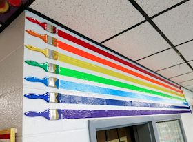 Cassie Stephens: July 2018 Art Class Decorations, High School Art Room, Roy G Biv, Room Quotes, Art Room Decoration, Art Room Posters, Classe D'art, Elementary Art Rooms, Cassie Stephens