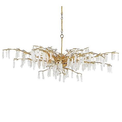 Forest Dawn Chandelier by Currey and Company at Lumens.com Natural Crystals Rocks, Light Fairy, Regency Furniture, Forest Light, Silver Chandelier, Fairy Tree, Neo Classical, Chandelier Design, Lucerne