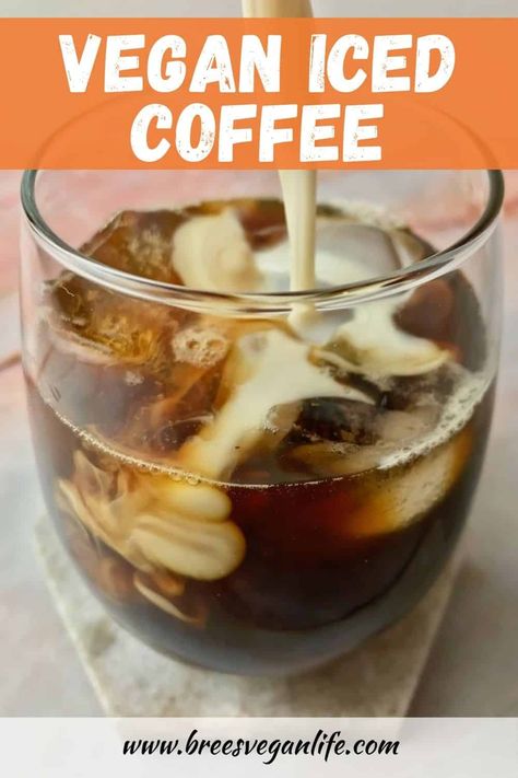 This delicious vegan iced coffee is made with oat milk and maple syrup. No refined sugar and it's a delicious homemade coffee that will leave you feeling refreshed! It's also super easy to make and way cheaper than going out to buy an iced coffee. Oat Milk Iced Coffee Recipe, Oat Milk Iced Coffee, Iced Coffee With Oat Milk, Vegan Iced Coffee, Coffee With Oat Milk, Healthy Iced Coffee, Homemade Iced Coffee, Healthy Sweeteners, Iced Coffee At Home