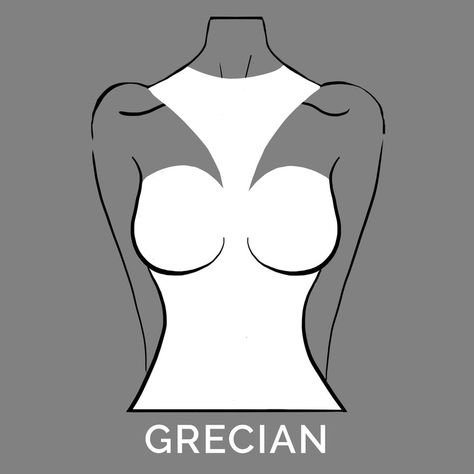 Grecian Neckline, Neckline Guide, Types Of Necklines, Face Types, Queen Anne Neckline, Fashion Illustration Tutorial, For Wedding Dresses, Fashion Drawing Tutorial, Square Face Shape