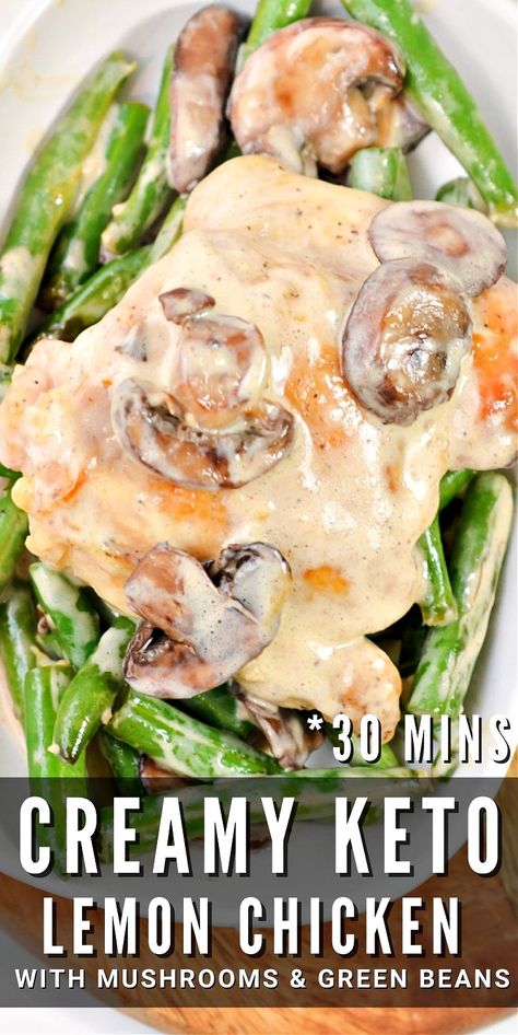 Low Carb Chicken And Green Beans, Chicken With Green Beans And Mushrooms, Keto Chicken Green Beans, Chicken Mushrooms Green Beans, Chicken Green Beans And Mushrooms, Keto Chicken And Green Beans, Chicken Mushroom Green Bean Recipes, Green Bean Recipes Keto, Keto Chicken And Green Bean Recipes