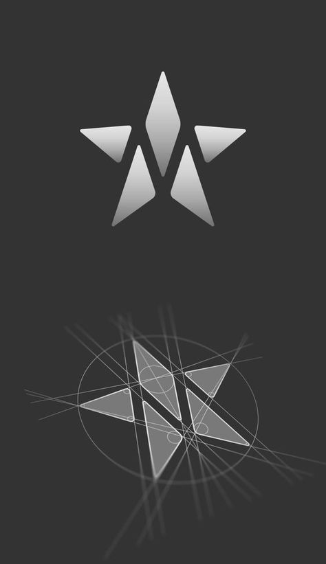 … H Star Logo, Space Branding Design, M Star Logo, M Logo Ideas, Star Graphic Design, Star Logos, Different Stars, Star Branding, Tato Dada