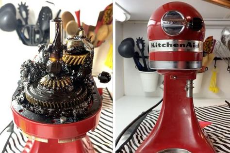 My stand mixer recently broke down, so I rolled up my sleeves and tried to fix it myself. I was shocked by what I found. Kitchenaid Hacks, Red Kitchenaid Mixer, Kitchenaid Stand Mixer Recipes, Stand Mixer Recipes, Kitchen Stand Mixer, Best Stand Mixer, Baking Conversions, Mixer Recipes, Repair Videos