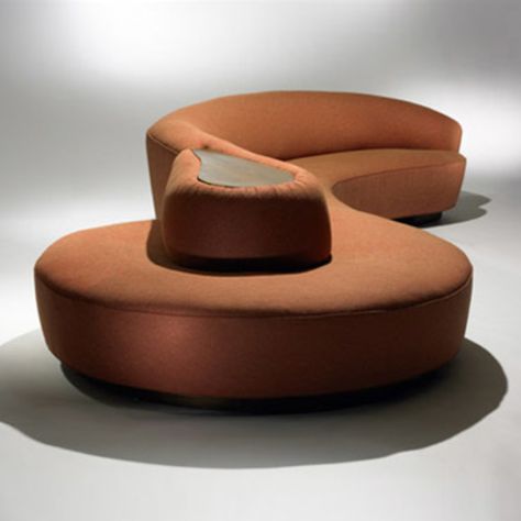 VLADIMIR KAGAN, custom sofa, model 150BC | Wright20.com Modern Sofa Design, Sofa Design Ideas, Cloud Sofa, Lobby Seating, Vladimir Kagan, Modern Sofa Designs, 11 December, Round Sofa, Jw Marriott