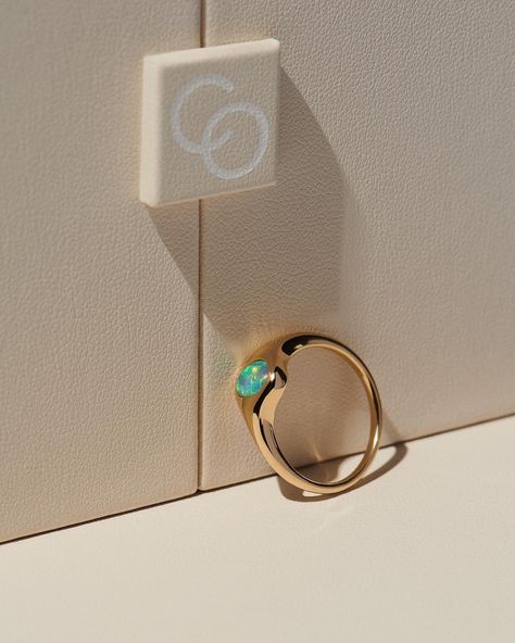 Our 0.74ct Green, Orange Opal Ring is certain to awe its viewer with its refined design and radiant gemstone. This ring is the essence of subtle luxury meeting the power of nature. #chealopal Red Opal, Subtle Luxury, Ring Opal, Power Of Nature, Opal Color, Green Opal, Opal Ring, Yellow Gold Ring, Opal Crystal