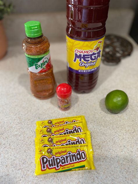 Michelada Dip Rim How To Make Rim Dip, Chamoy Rim Paste, How To Make Chamoy Rim Dip, Chamoy Dip, Rim Paste, Spicy Mexican Candy, Mexican Candies, Michelada Mix, Chamoy Candy