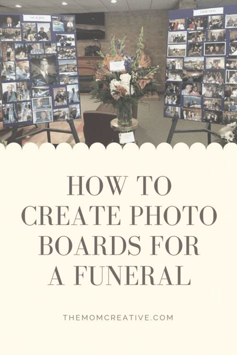 Photo Collage Board, Memorial Service Ideas, Celebration Of Life Ideas, Memorial Board, Memory Collage, Memory Boards, Estate Planning Checklist, Memorial Services, When Someone Dies