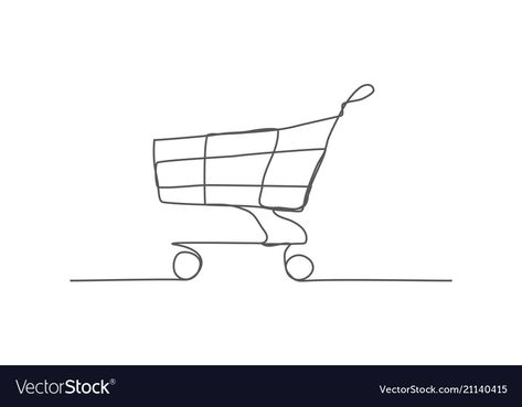 Shopping Cart Tattoo, Shopping Doodle, Shopping Cart Drawing, Shopping Cart Illustration, Shopping Drawing, Shopping Icon, Cart Logo, Dibujo Simple, Pin Up Posters