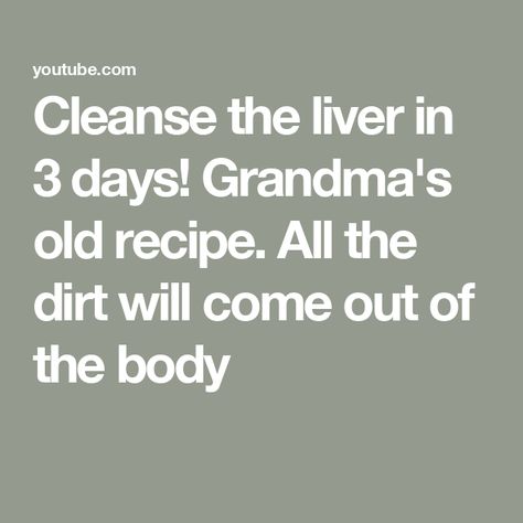 Cleanse the liver in 3 days! Grandma's old recipe. All the dirt will come out of the body Liver Cleanse Recipe, Garlic Water, Cleanse The Liver, Pepper Mint, Clean Your Liver, Clean Eating Diet Plan, Turmeric Black Pepper, Lemon Detox, Liver Health