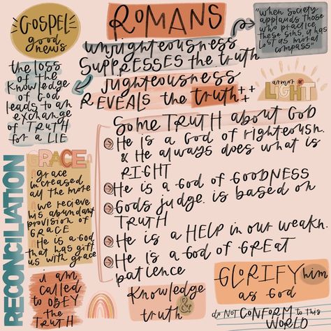 Romans Notes, Book Of Romans, Romans Study Guide, Bible Study Romans, Romans Journaling Bible, Romans 6 Bible Journaling, Roman’s Bible Study, Romans Bible Journaling, Romans Bible Study