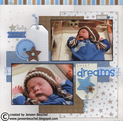 Baby Boy Scrapbook Page Ideas, Baby Boy Scrapbook Layouts, Scrapbook Bebe, Scrapbook Page Ideas, Boy Scrapbook Layouts, Scrapbook Design Layout, Baby Scrapbook Pages, Scrapbooking Layouts Baby