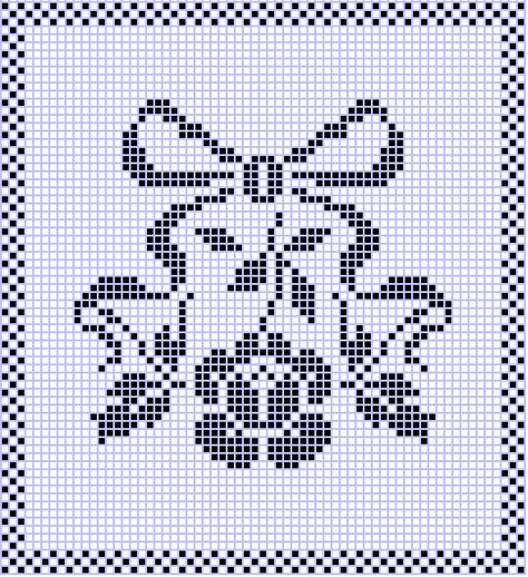 Bow with flower Free Crafts, Wedding Cross Stitch Patterns, Crafts Holiday, Crafts Crochet, Crochet Bows, Pixel Crochet, Needlework Crafts, Crafts Kids, Cross Stitch Borders