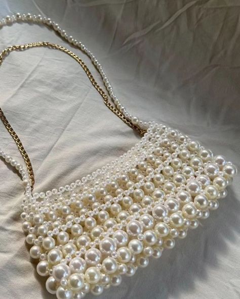 Pearl Beaded Bag, Pearl Purse, Pearl Clutch Bag, Bridal Clutch Bag, Hand Beaded Bag, Pearl Clutch, Wedding Handbag, Bridal Bag, Pearls Diy