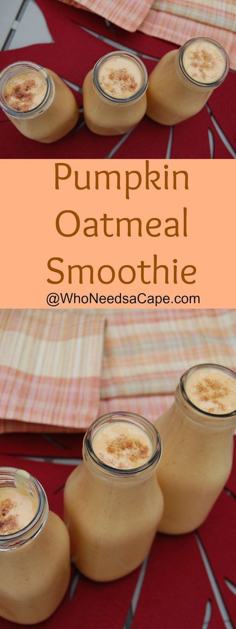 Fall Smoothies, Oatmeal Smoothie, Pumpkin Smoothie, Smoothie Healthy, Pumpkin Oatmeal, Healthy Breakfast Smoothies, Strawberry Smoothie, Smoothie Shakes, Breakfast Smoothie