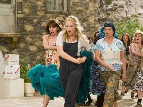 Mamma Mia Dancing Queen, Shirley Valentine, Donna Sheridan, Does Your Mother Know, Emilio Estevez, Walter Mitty, When Youre Feeling Down, Anthony Quinn, Film Credits