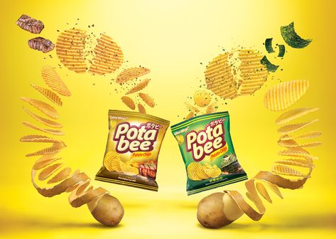 Chips Ads, Chip Packaging, Food Web Design, Social Media Advertising Design, Branding Design Packaging, Food Poster Design, Social Media Design Inspiration, Promotional Design, Food Packaging Design