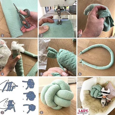 Related image Knot Pillow Diy, Knot Pillows, Diy Lemonade, Diy Para A Casa, Dekorasi Bohemia, Corak Menjahit, Knot Cushion, Knot Pillow, Diy Bebe