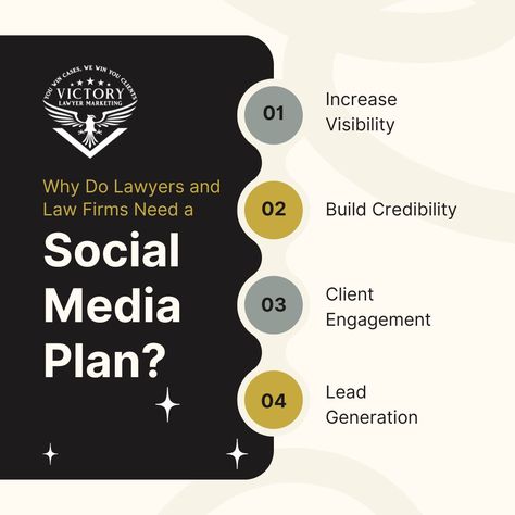 Victory Lawyer Marketing identifies and engages in relevant online legal groups on platforms like LinkedIn and Facebook. These groups provide a valuable platform to share your expertise, answer questions, and build trust with a targeted audience. We participate in discussions thoughtfully, offering insights without being overly promotional. 

#VictoryLawyerMarketing #lawyermarketing #personalinjurymarketing #familylawmarketing #lawyerSEO #SEOforlawyers #LawyerPPC #PPCforlawyers Lawyer Marketing, Engagement Plan, Family Law, Build Trust, Personal Injury, Law Firm, Lawyer, Victorious, Social Media