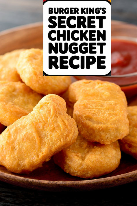 Bring the magic of Burger King's famous chicken nuggets to your kitchen with this secret recipe! Made with juicy chicken and a special blend of spices, these crispy, flavorful nuggets are just as irresistible as the original. Satisfy your family's fast-food cravings from the comfort of home. #BurgerKingRecipe #ChickenNuggets #HomemadeFastFood Burger King Nuggets, Beef Nuggets, Copycat Burger King, Burger King Chicken Nuggets, Chicken Nuggets Air Fryer, Nuggets Air Fryer, Chicken Nuggets Recipe, Kids Treats, Homemade Chicken Nuggets