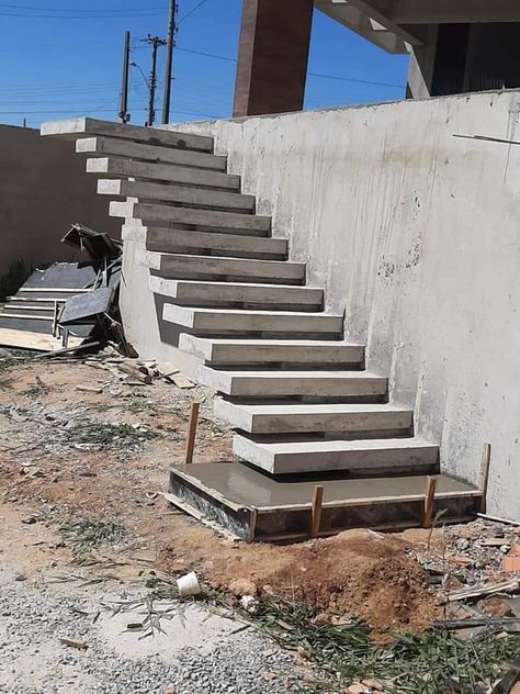 Concrete Staircase Outdoor, Bar Bending Schedule, Outdoor Staircase, Stair Design Architecture, Outside Stairs, Stairs And Doors, Staircase Outdoor, Engineering Notes, Modern Entry Door