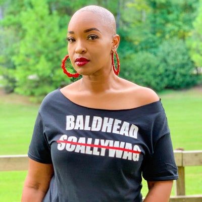 21 Bald Black Women That Make Us Want To Shave Our Heads - Essence Hairstyles For Women Black, Bald Women Fashion, Fade Haircut Women, Bald Haircut, Bald Hairstyles For Women, Donne Calve, Alopecia Hairstyles, Shaved Hair Women, Bald Head Women