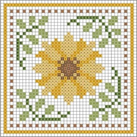 Free Printable Cross Stitch Patterns, Sunflower Cross Stitch Pattern, Sunflower Cross Stitch, Cross Stitch Sunflower, Printable Cross, Chicken Cross Stitch, Biscornu Cross Stitch, Free Cross Stitch Pattern, Cross Stitch Sampler Patterns