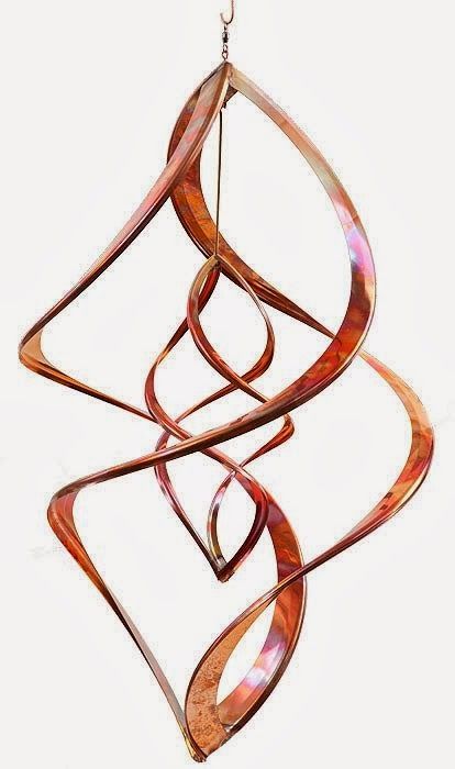 Double Infinity Copper Wind Spinner - Simply Sherryl Wind Mobile, Copper Wind Spinners, Wind Ornaments, Kinetic Wind Spinners, Holiday Contest, Double Infinity, Copper Crafts, Patio Projects, Rain Chain