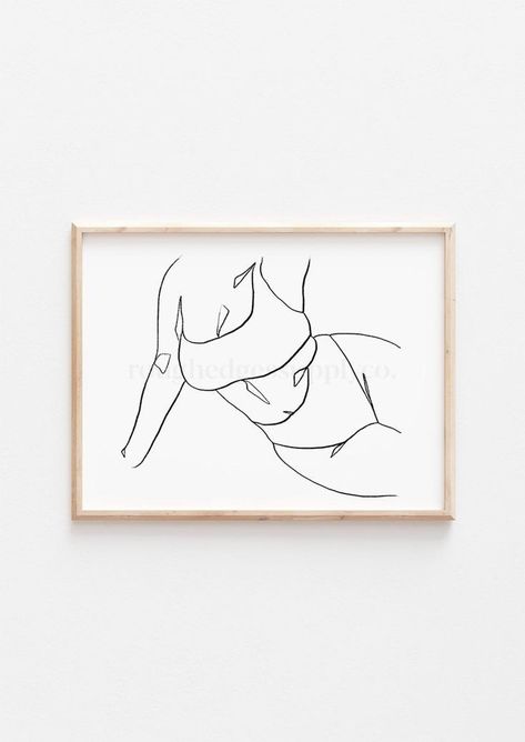 Body Positive Line Art, Line Art Female, Minimalist Wall Art Printable, Body Image Art, Body Positivity Art, Figure Art, Positive Art, Art Female, Outline Art