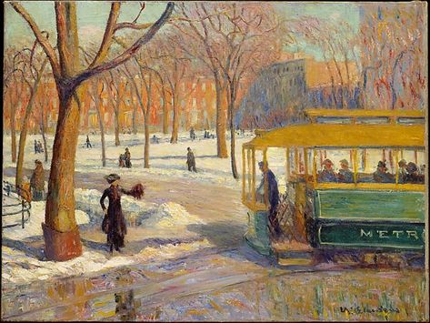 William Glackens, Ashcan School, Barnes Foundation, William James, Park In New York, Square Painting, Washington Square Park, Williams James, European Paintings