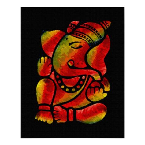 Colorful Ganesha Canvas Oil Painting Poster Modern Art Canvas Painting, Bel Art, Ganesh Ji, Ganesha Painting, Ganesha Art, Instant Art, Custom Canvas Prints, Painting Poster, God Art