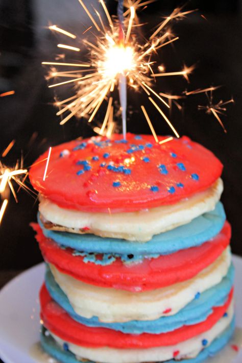 Fourth Of July Breakfast, Blue Pancakes, Blue Pancake, Blue Foods, National Doughnut Day, 4th Of July Food, Weekly Dinner Menu, Family Meal Planning, Blue Food Coloring