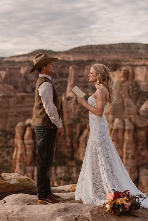 Colorado National Monument Intimate Wedding | Adventure Instead Fear Of Judgement, Elopement Pictures, Private Ceremony, Colorado National Monument, Dapper Suits, Holy Matrimony, Wedding Adventure, Wedding Playlist, Wedding Colorado