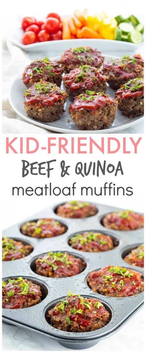 Baby Meatloaf, Protein Packed Dinner, Mini Meatloaf Muffins, Daycare Meals, Bbq Meatloaf, Mini Meatloaf, Dinner Simple, Meatloaf Muffins, Easy Toddler Meals