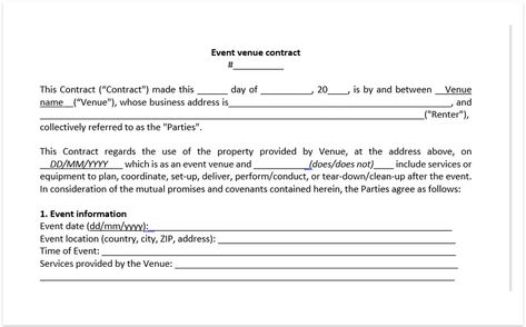 Event venue contract template, download a free pdf venue contract Venue For Wedding, Event Planning Contract, Event Planning Organization, Event Planning Website, Event Planning Printables, Event Planning Career, Event Planning Quotes, Event Planning Decorations, Event Planning Logo