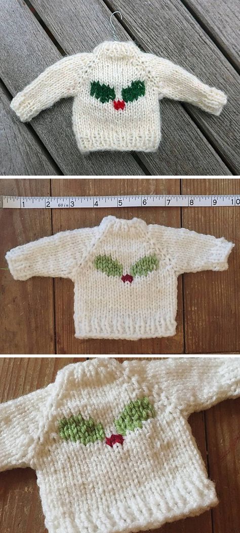 Crochet Mini Sweater Free Pattern, Christmas Knitted Sweater, Mini Knit Sweater, Mini Sweater Knitting Pattern, Mini Christmas Sweater Pattern Free, Mini Ugly Sweater Pattern, Tiny Knit Sweater Pattern, Tiny Sweater Knitting Pattern, Miniature Sweaters Free Knitting