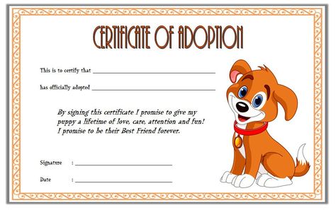 Pet Adoption Certificate Template - 10+ Best Ideas pertaining to Amazing 10 Science Fair Winner Certificate Template Ideas Puppy Adoption Certificate, Adoption Certificate Template, Dog Adoption Certificate, Dog Birth, Pet Adoption Certificate, Birth Certificate Template, Adoption Certificate, Free Cats, Puppy Adoption