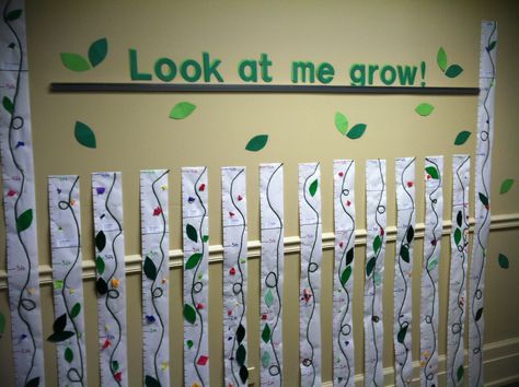 Growing Things Preschool, Watch Me Grow Preschool Craft, Growing Topic Eyfs, Growing Things Preschool Theme, What Will You Grow Today Bulletin Board, Play Learn And Grow Together Wall, Toddler Chart, Toddler Daycare, Spring Preschool Activities