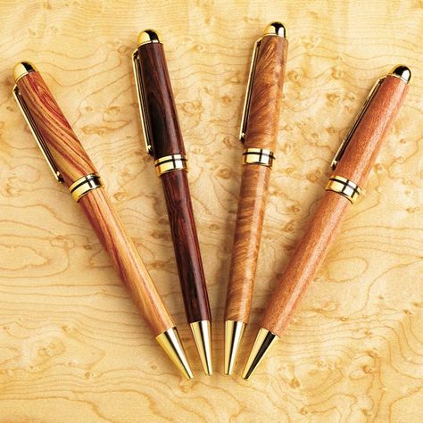 Turned Writing Pens Wood Turning Pens, Wooden Pens, Project Paper, Hand Turned Pens, Wood Magazine, Turning Projects, Lathe Projects, Pen Turning, Wooden Pen