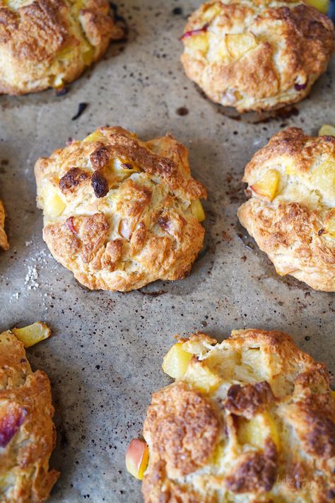 Nectarine & Orange Scones | Bake to the roots Baking Scones, Orange Scones, Spelt Flour, Pastry Blender, Variety Of Fruits, Scone Recipe, Pizza Slice, Nectarine, Tea Or Coffee