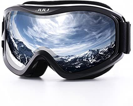 Amazon.com : Juli Ski Goggle/Snow Snowboard Goggles for Men, Women & Youth - 100% UV Protection Anti-Fog Dual Lens(Black Frame+12% VLT Silver Len) : Sports & Outdoors Smith Ski Goggles, Boys Fancy Dress, Goggles For Men, Motorcycle Goggles, Kids Skis, Snow Goggles, Snowboard Goggles, Winter Sport, Ski Goggles