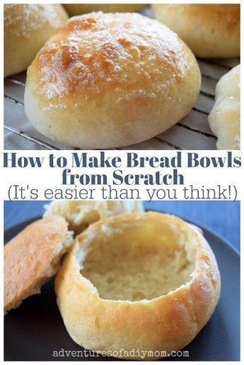 Homemade bread bowls are the perfect addition to any chowder. They are crisp on the outside with a thick, chewy interior perfect for dipping. You'll be surprised at how easy they are to make. Creamy Dips, Homemade Bread Bowls, Bliss Bars, Bread Bowl Recipe, Choco Banana, Make Bread, Bread Bowl, Baked Bread, Bread Making