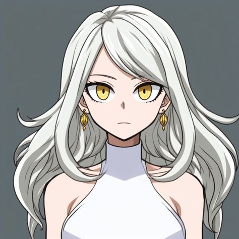 Personagem feminina cabelo branco e olhos amarelos, icon, identidade Oc Manga, Golden Eyes, Yellow Eyes, Boku No Hero, One Piece Anime, White Hair, My Hero, Boku No Hero Academia, Anime Fanart