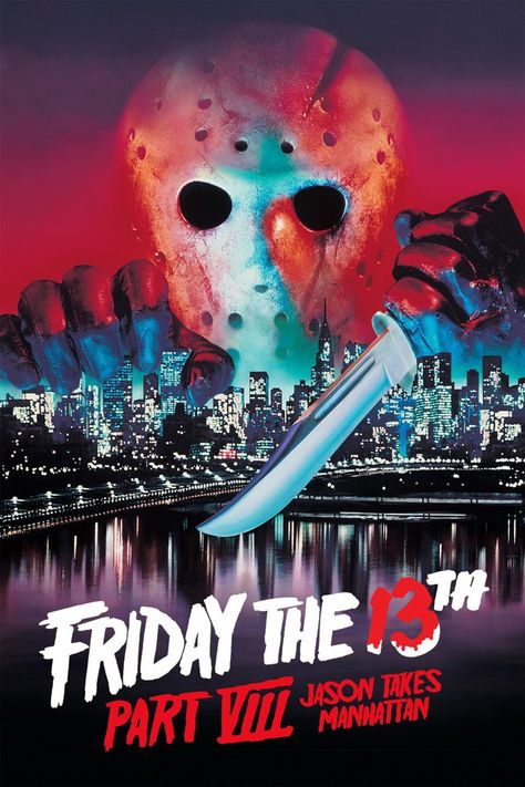 Jason Takes Manhattan, Friday The 13th Poster, Horror Movie Night, Movie Poster Frames, Tv Horror, Horror Movie Icons, Horror Posters, Love Boat, Classic Horror Movies