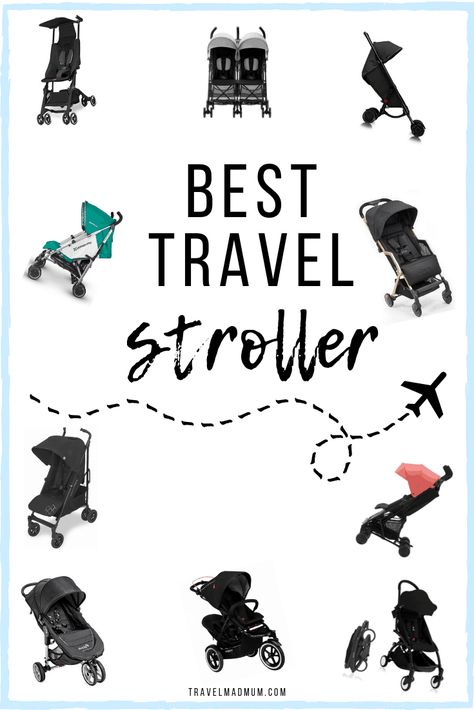 Compact Stroller For Travel, Best Travel Stroller, Best Double Stroller, Baby Travel Gear, Flying With A Baby, Lightweight Stroller, Baby Travel, Travel Stroller, Travel System Stroller