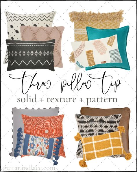 Walmart Throw Pillows, Throw Pillow Combinations, Pillows Living Room, Pillow Mixing, Neutral Throw Pillows, Bohemian Living Rooms, Throw Pillows Living Room, Life Styles, Pillow Arrangement